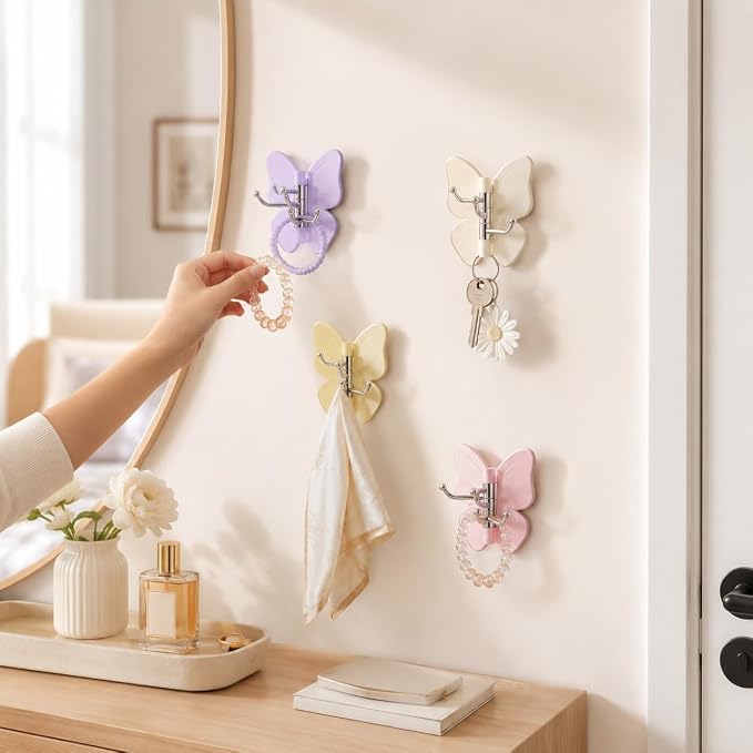 Premium Butterfly Adhesive Wall Hooks -180°Rotating