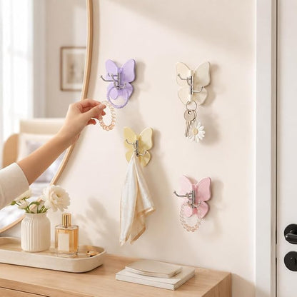 Premium Butterfly Adhesive Wall Hooks -180°Rotating