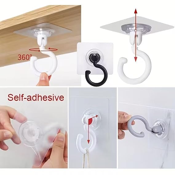 360° Rotating Self-Adhesive Wall Hook