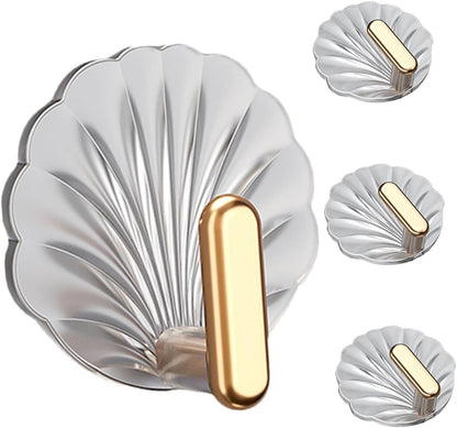 Self Adhesive Seashell Wall Hooks - No Drill Magic