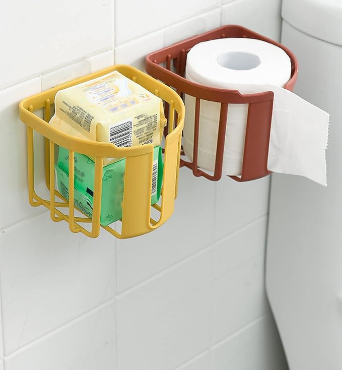Self Adhesive Toilet Paper Holder Bathroom Organizer