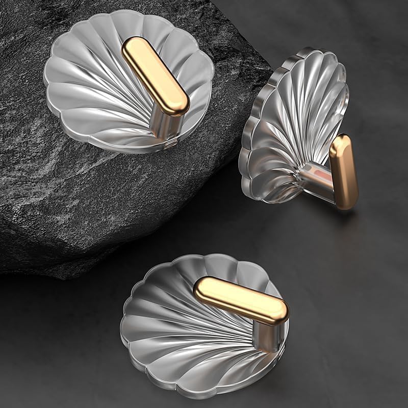 Self Adhesive Seashell Wall Hooks - No Drill Magic