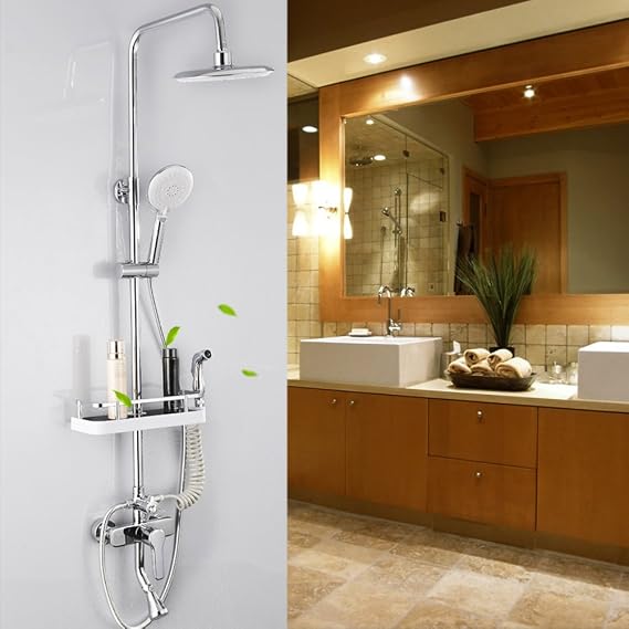 Shower Rod Storage Shelf Organizer - PremiumQuality