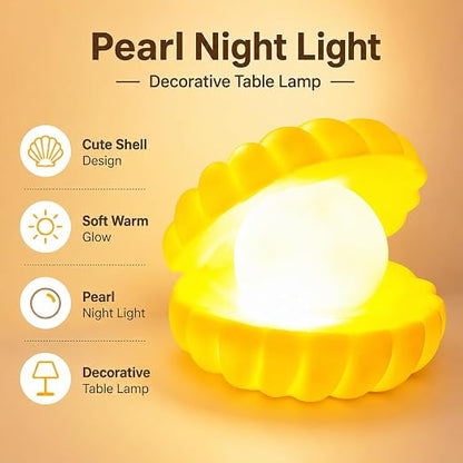 Pearl Shell Night Lamp – Enchanting Ocean Decor Light