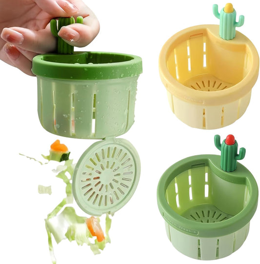 Cactus Sink Strainer Basket with Press Automatic Dumping