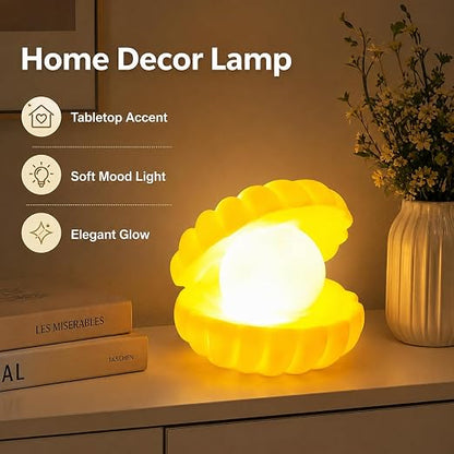 Pearl Shell Night Lamp – Enchanting Ocean Decor Light