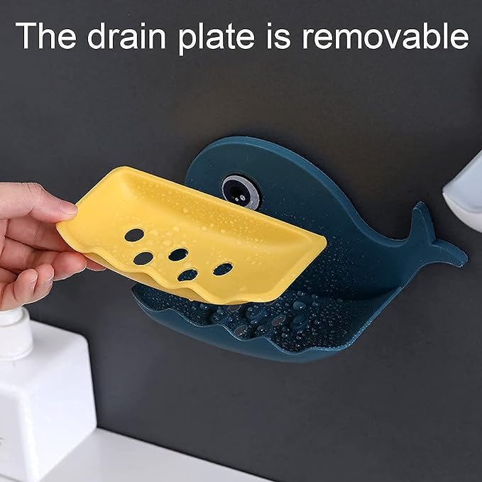 Fish-Shaped Double-Layer Wall-Mounted Soap Holder