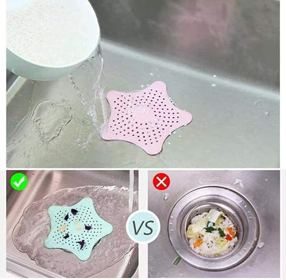 Silicone Star Sink Drain Protector - Kitchen & Bathroom (G)