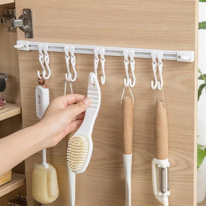 Cabinet Sliding Hook Rack | Adjustable Hooks [40cm]
