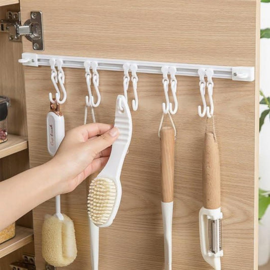 Cabinet Sliding Hook Rack | Adjustable Hooks [40cm]