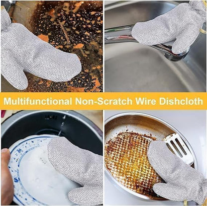 Kitchen Dish Cleaning Scrubber Gloves - Heavy Duty
