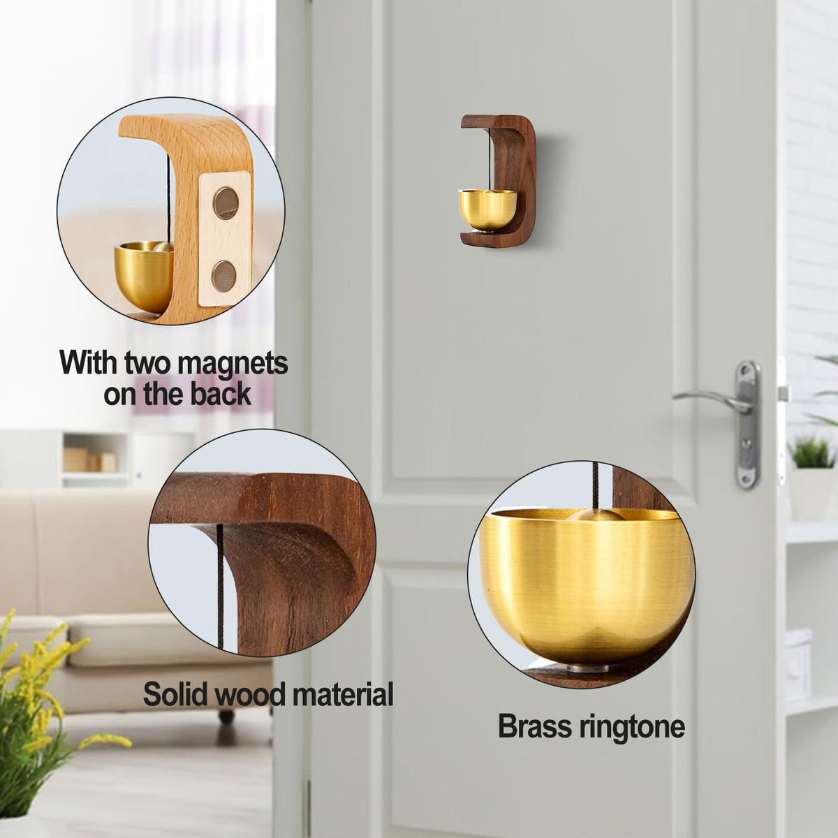 Wooden Frame Hanging Bell – Soothing Sound