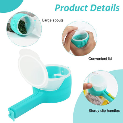 2-in-1 Food Bag Pouring & Sealing Clip