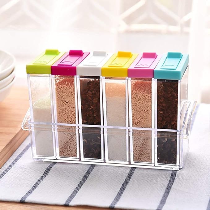 Kitchen Organizer Box with 6 Seasoning Containers (G)