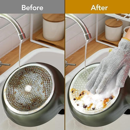 Kitchen Dish Cleaning Scrubber Gloves - Heavy Duty