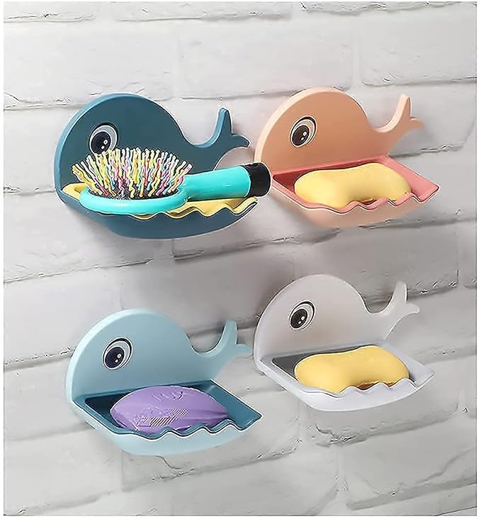 Fish-Shaped Double-Layer Wall-Mounted Soap Holder