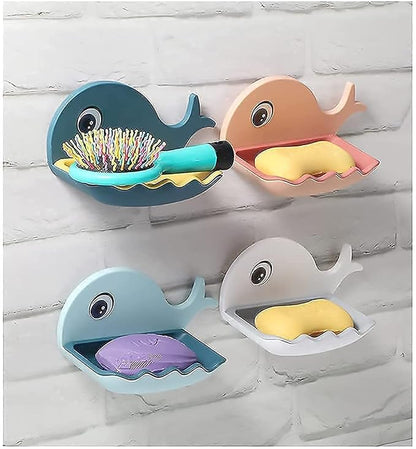Fish-Shaped Double-Layer Wall-Mounted Soap Holder