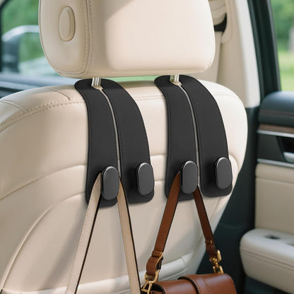 Premium Leather Car Seat Hooks – Stylish Car Organizer