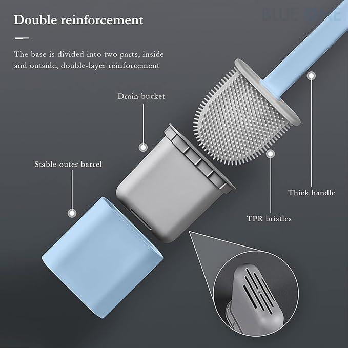 Silicone Toilet Brush for Hygienic Bathroom Cleaning