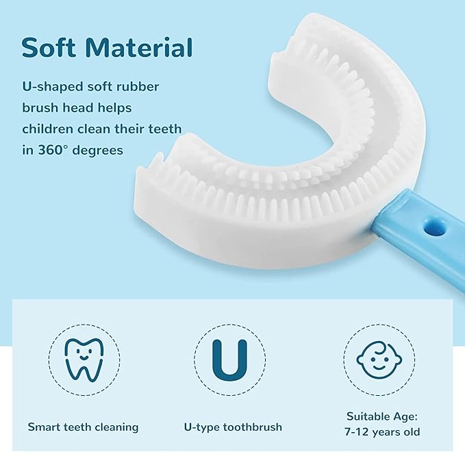 U-Shaped Kids Toothbrush - Daily Dental Care
