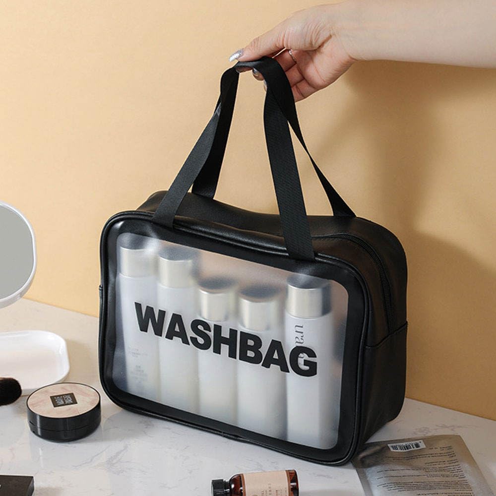 Travel Kit (Set of 3) Washbag Organizer with Clear Window