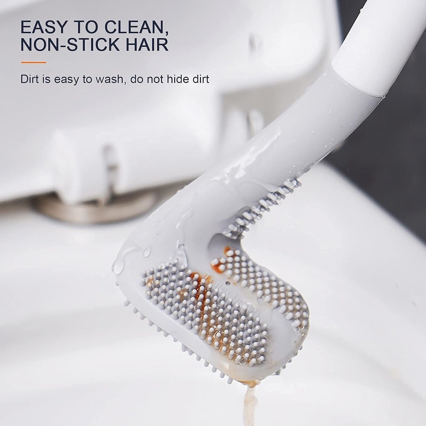 Multipurpose Silicone Toilet Brush - Golf Shape Design