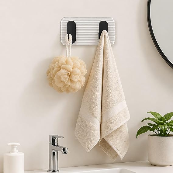 Heavy Duty Self Adhesive Wall Hook for Kitchen & Bathroom