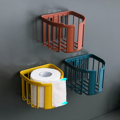Self Adhesive Toilet Paper Holder Bathroom Organizer