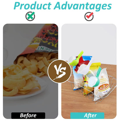 2-in-1 Food Bag Pouring & Sealing Clip