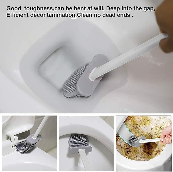 Silicone Toilet Brush for Hygienic Bathroom Cleaning