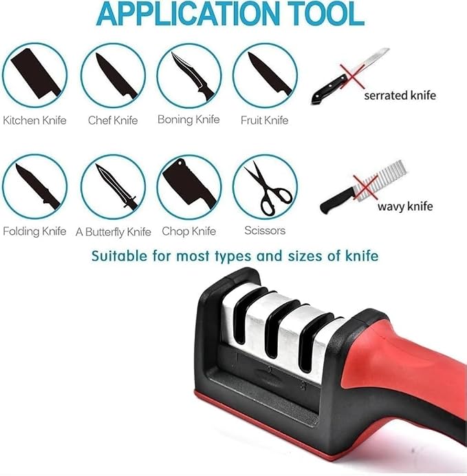Premium 4-Stage Multi-Function Kitchen Knife Sharpener (G)