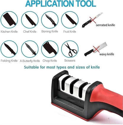 Premium 4-Stage Multi-Function Kitchen Knife Sharpener (G)