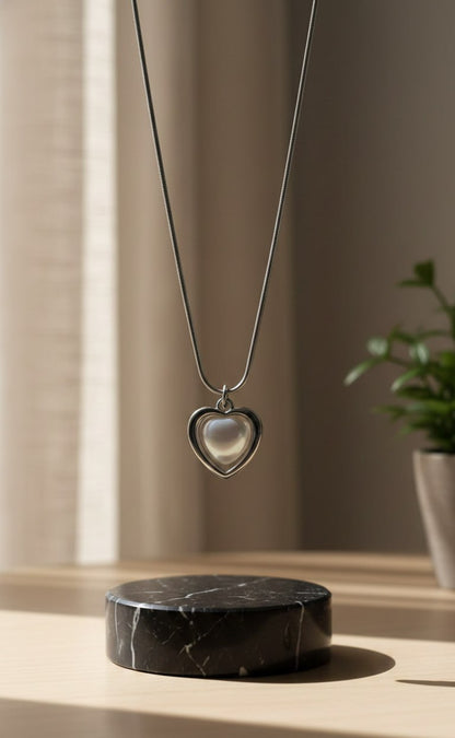 Grace Pearl Heart Necklace