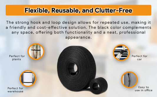 Reusable Velcro Cable Tie Roll