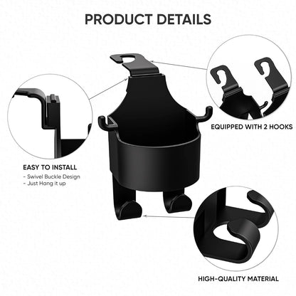Car Seat CUP Holder & Phone Hook Organizer (Premium)