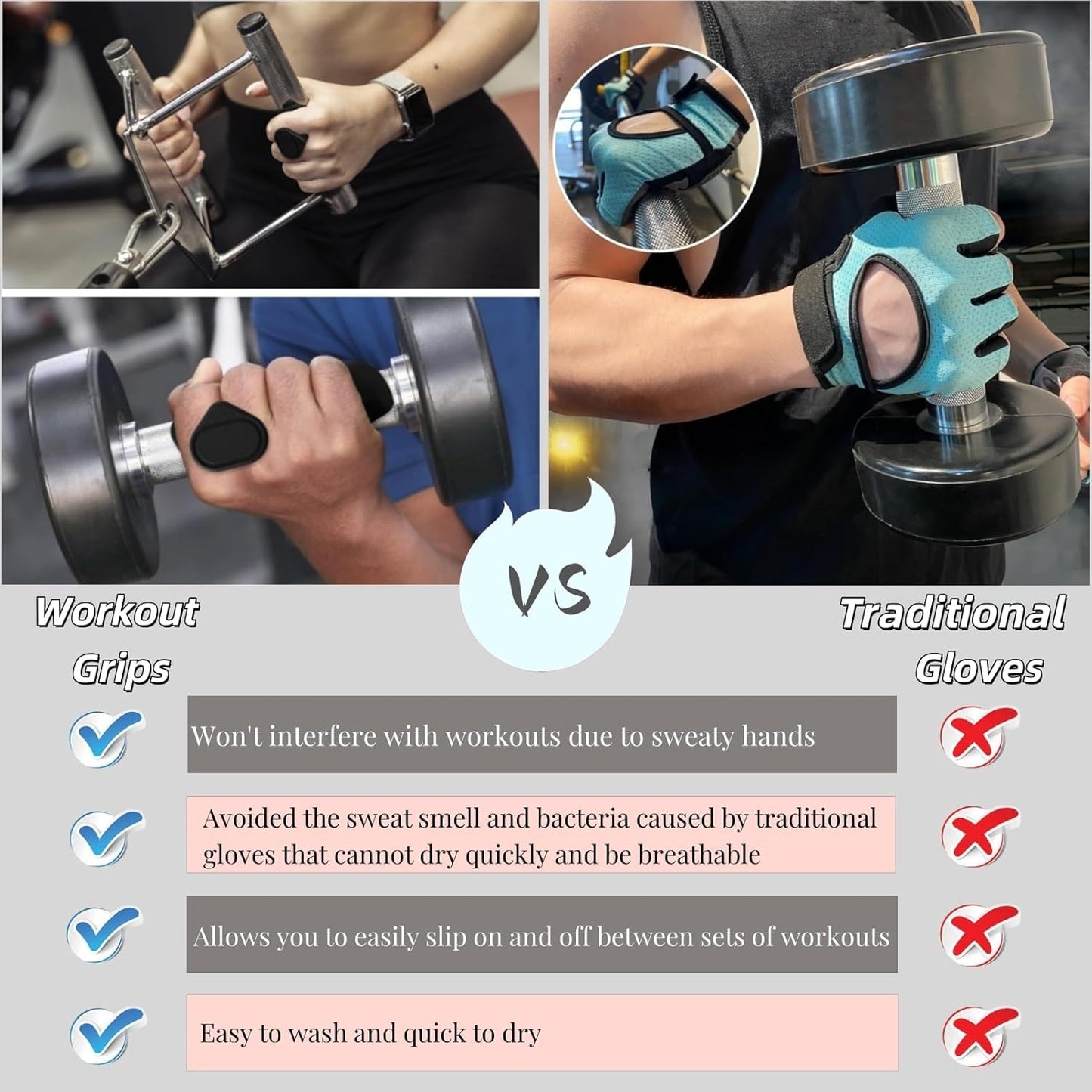 Anti-Slip Silicone Gym Grips
