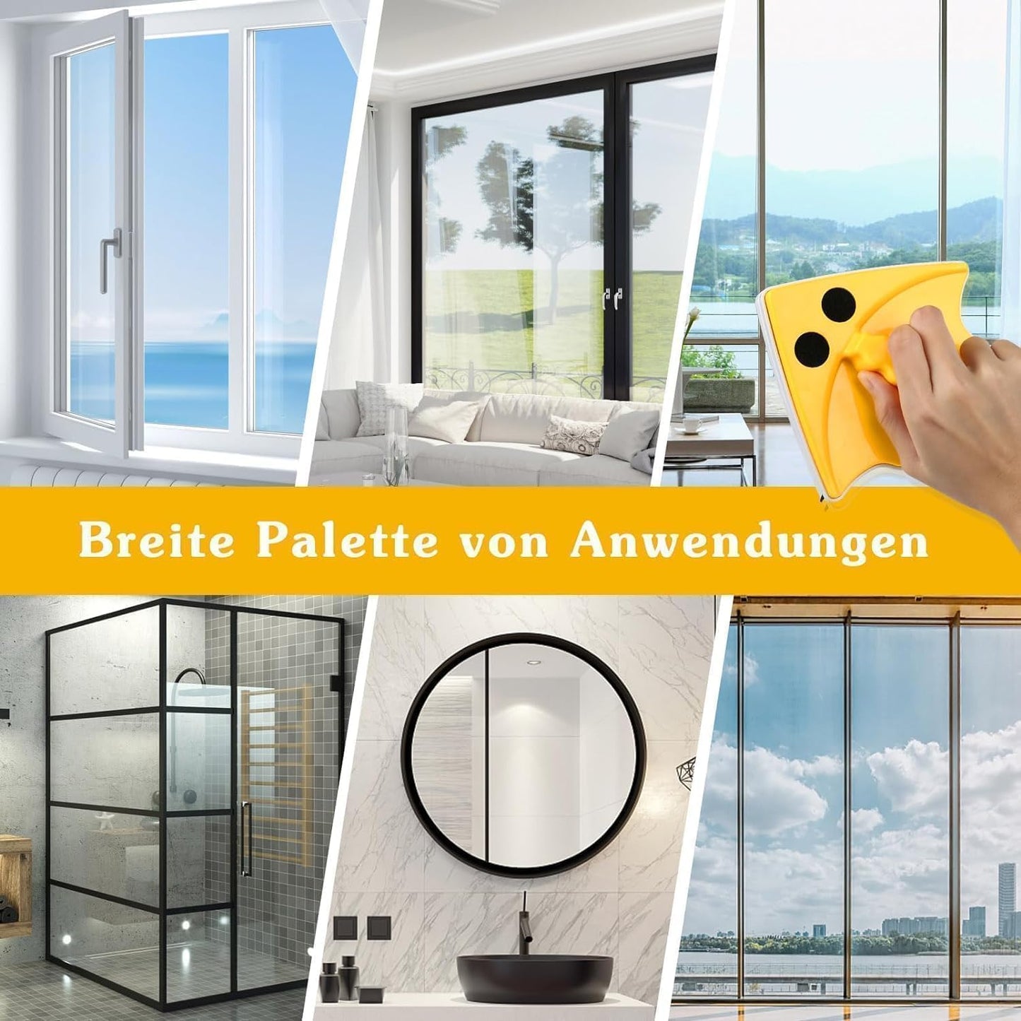 Magnetic Double-Sided Window Cleaner - Premium Quality