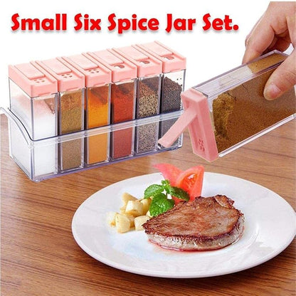 Kitchen Organizer Box with 6 Seasoning Containers (G)
