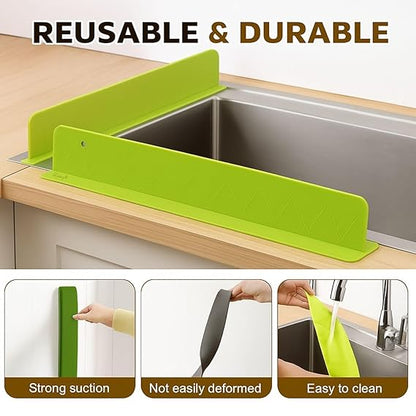 Silicone Sink Splash Guard with Strong Suction Base
