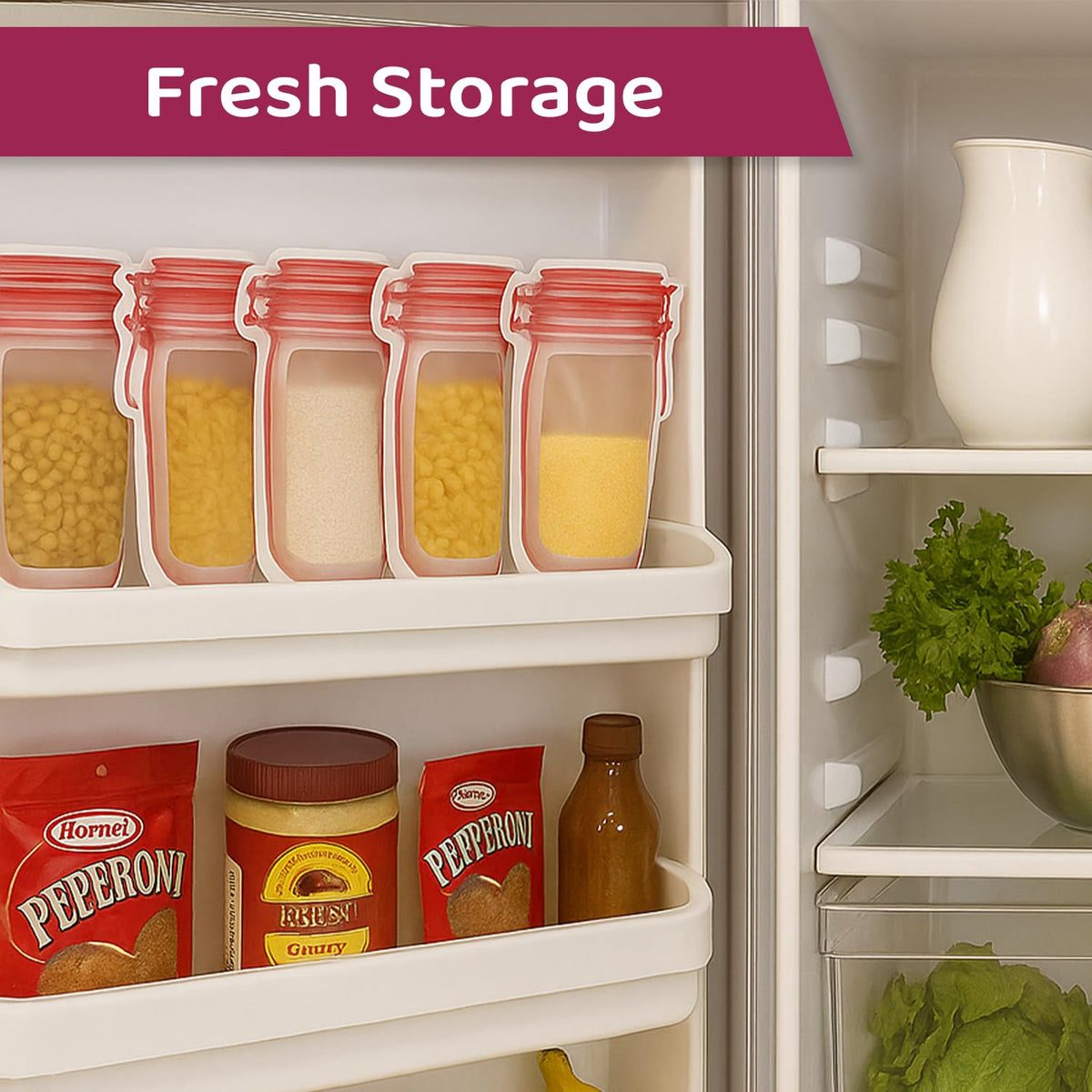 Premium Stand-Up Food Storage  –  Airtight Pouches