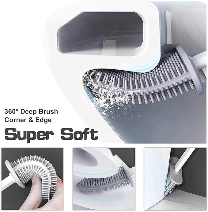 Silicone Toilet Brush for Hygienic Bathroom Cleaning