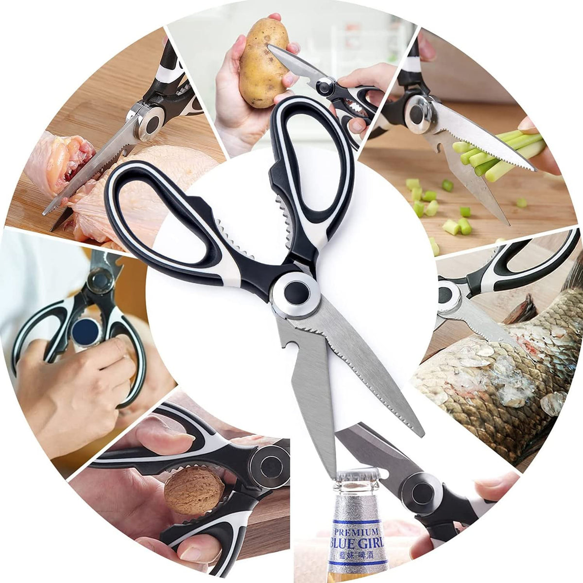 Multi-Function Food Scissors For Easy Cutting