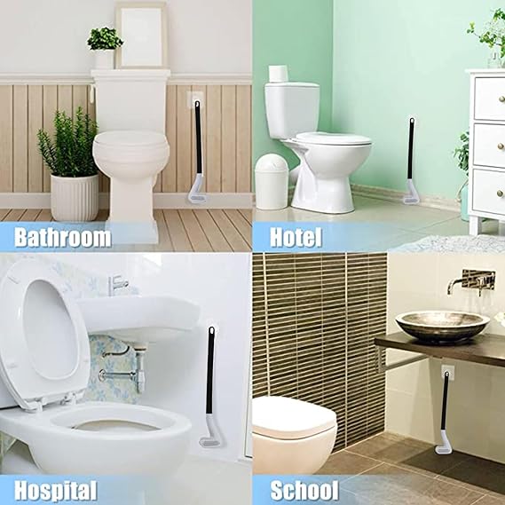 Multipurpose Silicone Toilet Brush - Golf Shape Design