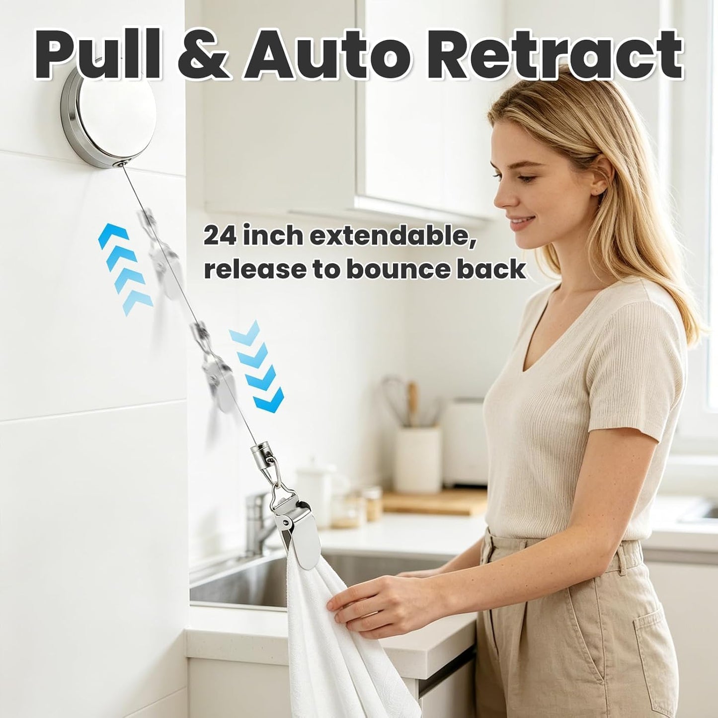 Stainless Steel Towel Clip Holder (G)