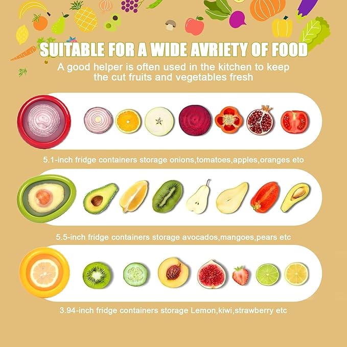 Silicone Fruit Vegetable Food Saver - Storage Container (G)