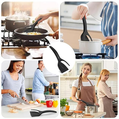 Non Stick Silicone 2 In 1 Grip and Flip Kitchen Spatula (G)