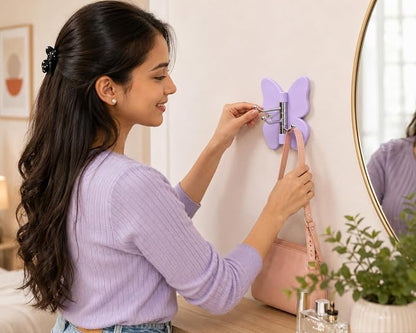 Premium Butterfly Adhesive Wall Hooks -180°Rotating