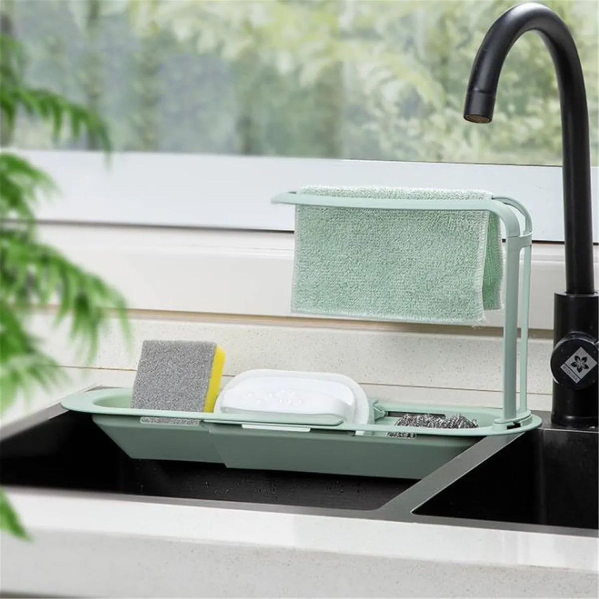 Adjustable Telescopic Sink Storage for Kitchen Accessories (G)