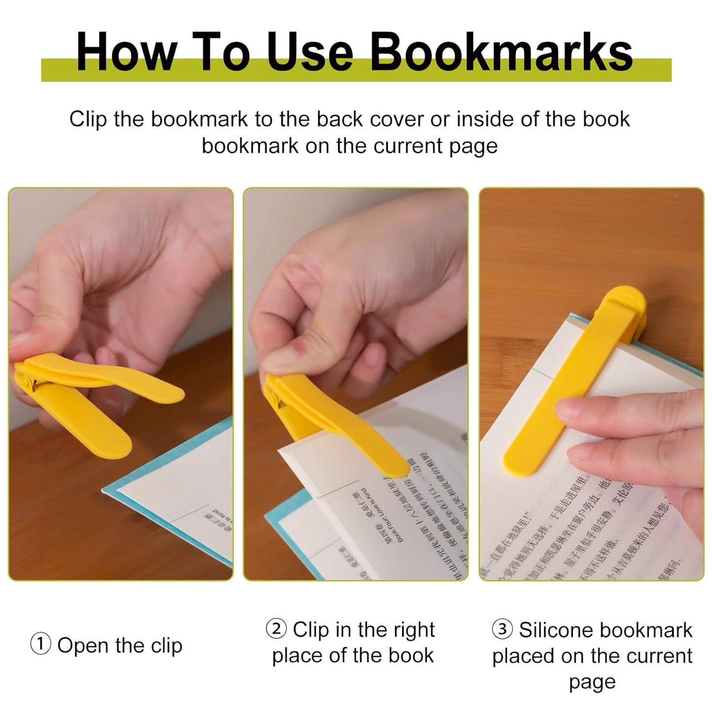Smart Clip-On Silicone Bookmark | Premium Quality (G)