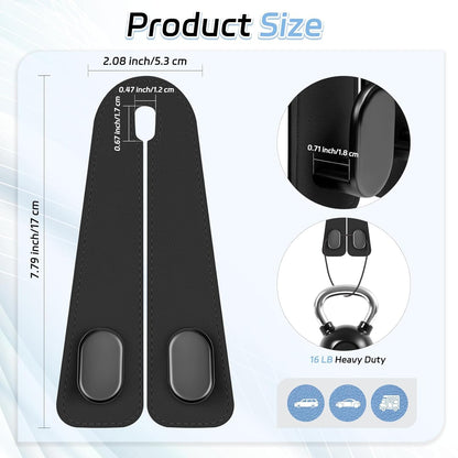 Premium Leather Car Seat Hooks – Stylish Car Organizer